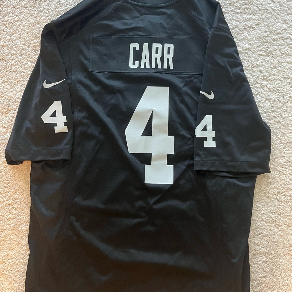 Nike Men's Black Shirt raiders Carr jersey